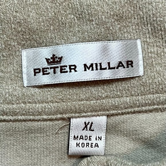 Peter Millar Mens XL Tan 1/4 Zip Sleeveless Pullover Golf Vest - Picture 4 of 5